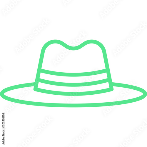 Hat II single vector icon illustration