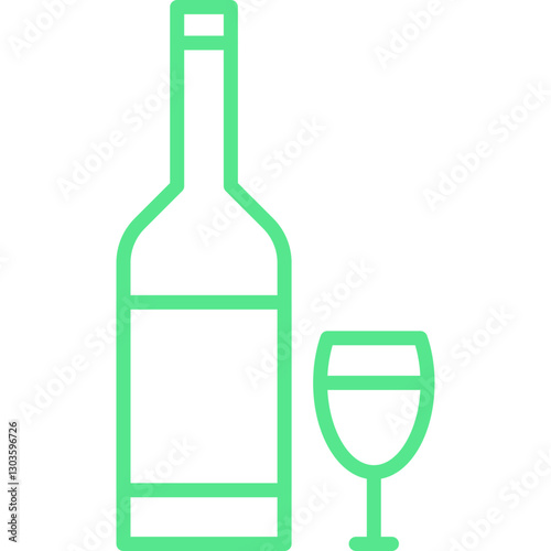 Alcohol single vector icon illustration