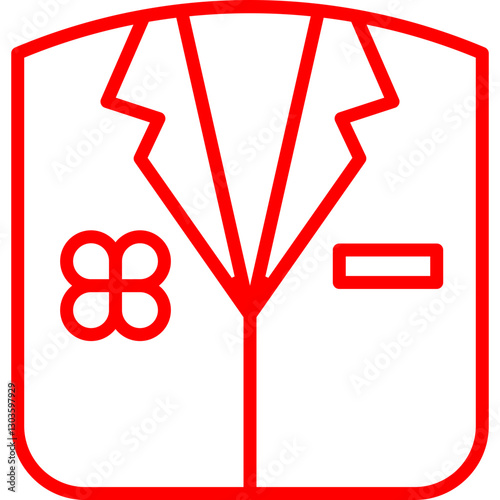 Suit single vector icon illustration