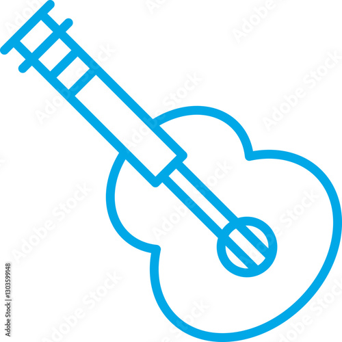 Guitar single vector icon illustration