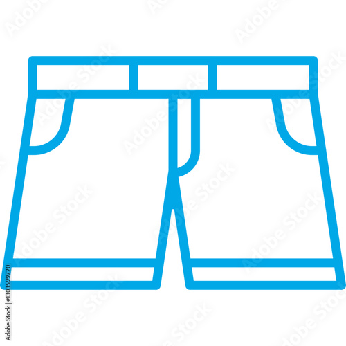 Shorts single vector icon illustration