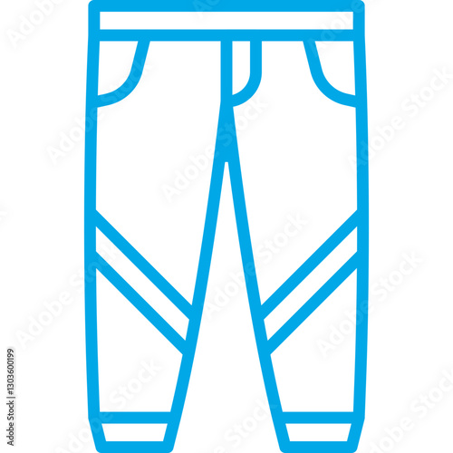 Trousers single vector icon illustration