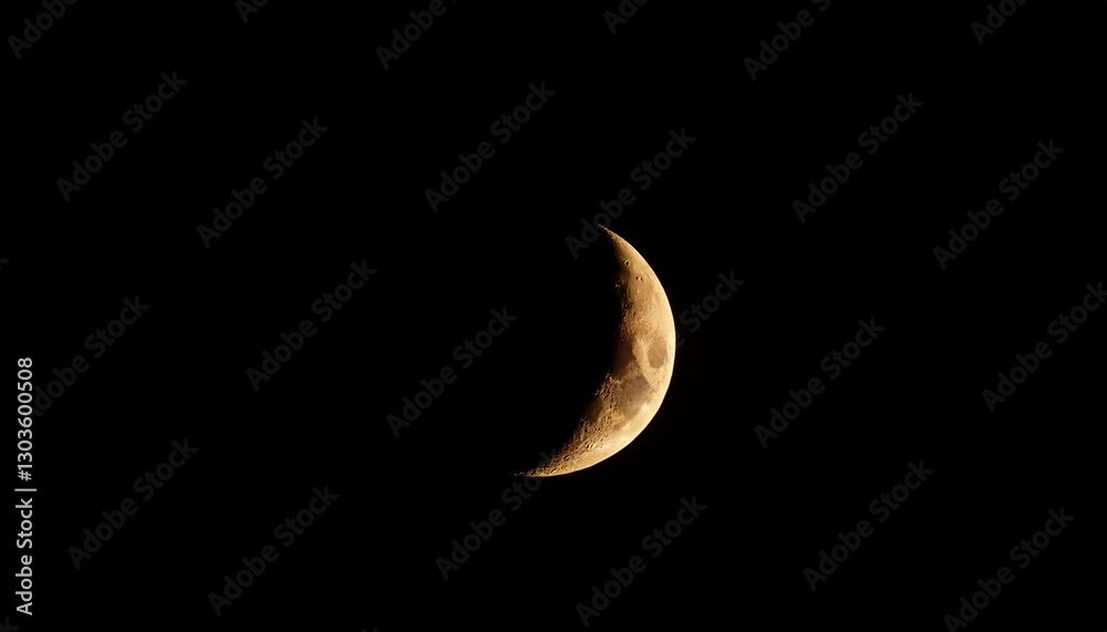 a crescent moon in the black night sky a crescent moon in the black night sky