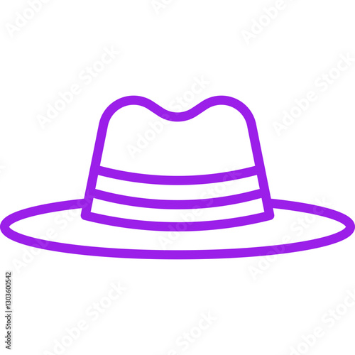 Hat II single vector icon illustration