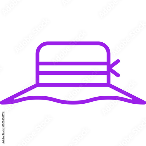 Women's Hat single vector icon illustration