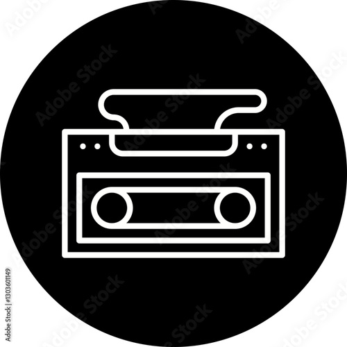 Casette Player single vector icon illustration