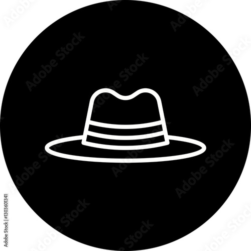 Hat II single vector icon illustration
