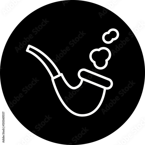 Smoking Pipe single vector icon illustration
