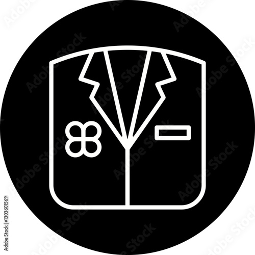 Suit single vector icon illustration