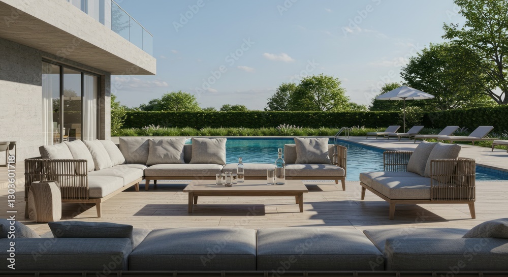 Fototapeta premium luxury home in the morning