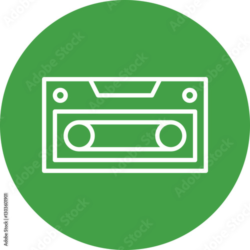 Casette single vector icon illustration