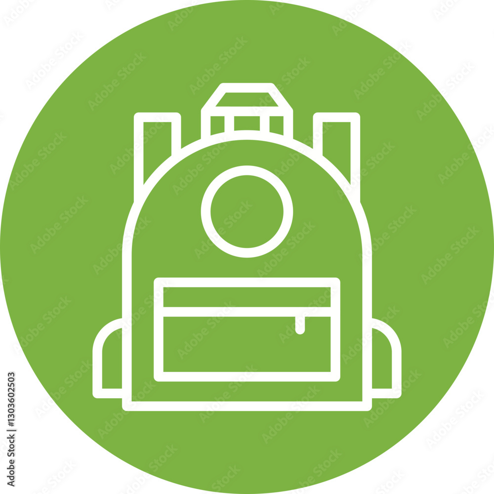 Backpack single vector icon illustration Backpack single vector icon illustration