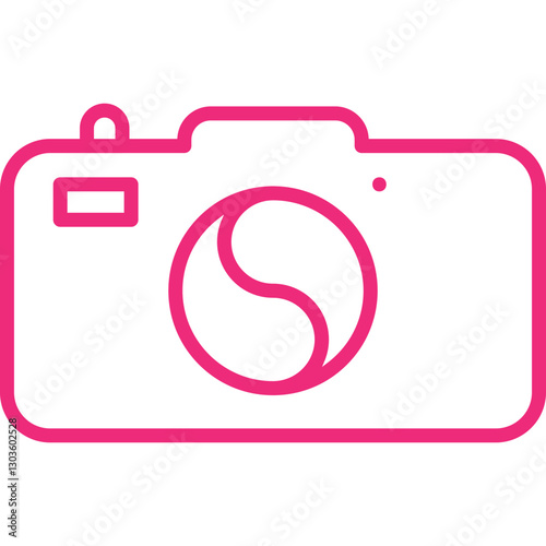 Camera single vector icon illustration