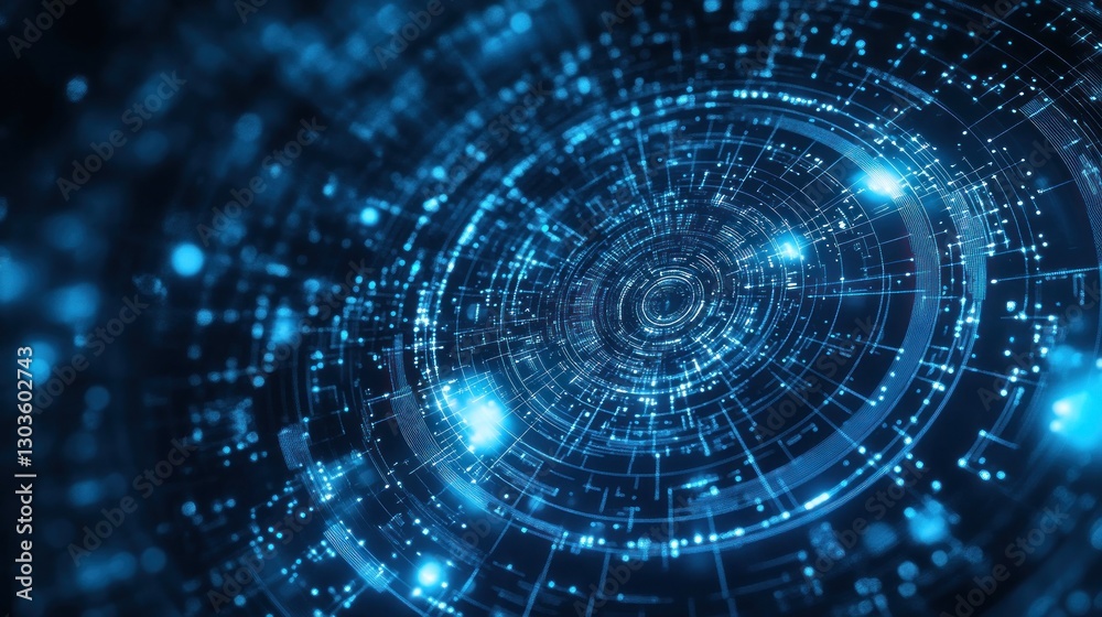 Abstract Digital Network: Futuristic Technology Background Abstract Digital Network: Futuristic Technology Background