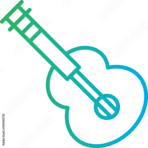 Guitar single vector icon illustration