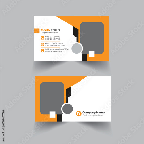Creative modern clean corporate double-side business card template, visiting card, vector illustration,Modern creative professional business card template design.