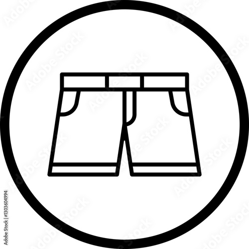 Shorts single vector icon illustration