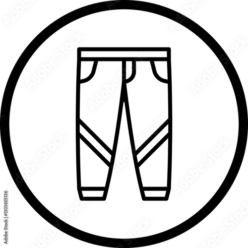 Trousers single vector icon illustration