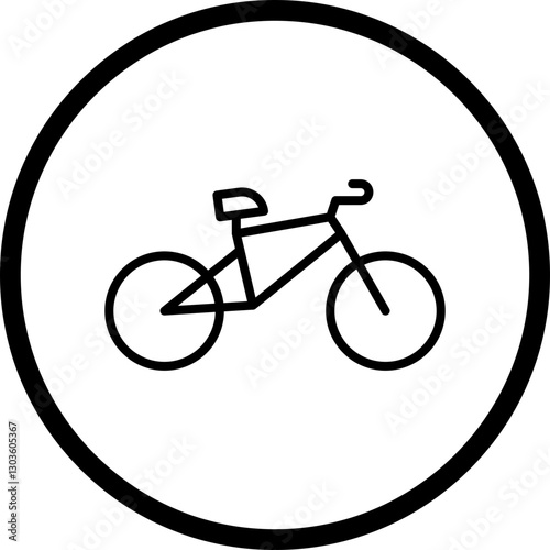 Bicycle II single vector icon illustration