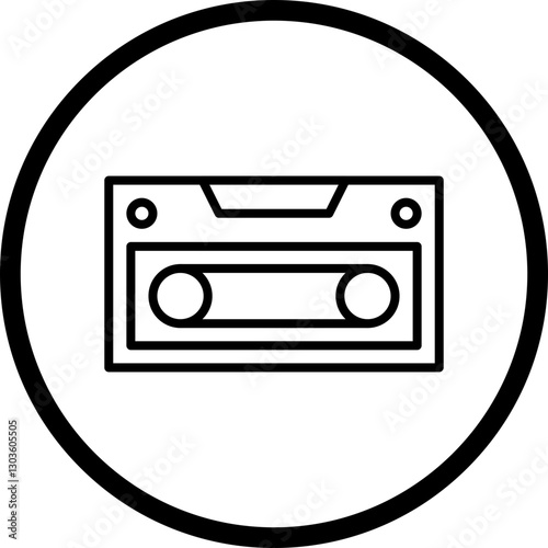 Casette single vector icon illustration