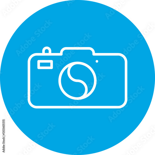 Camera single vector icon illustration