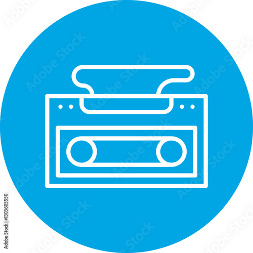 Casette Player single vector icon illustration