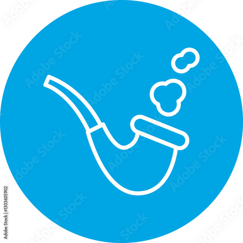 Smoking Pipe single vector icon illustration
