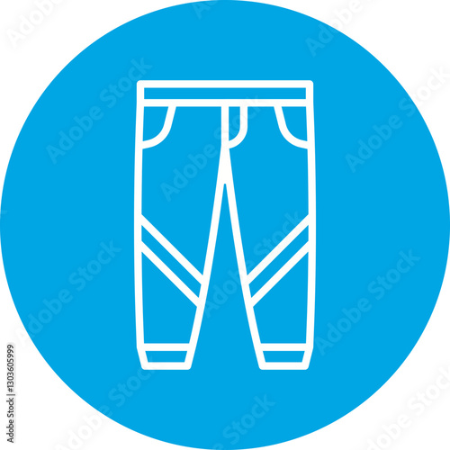 Trousers single vector icon illustration