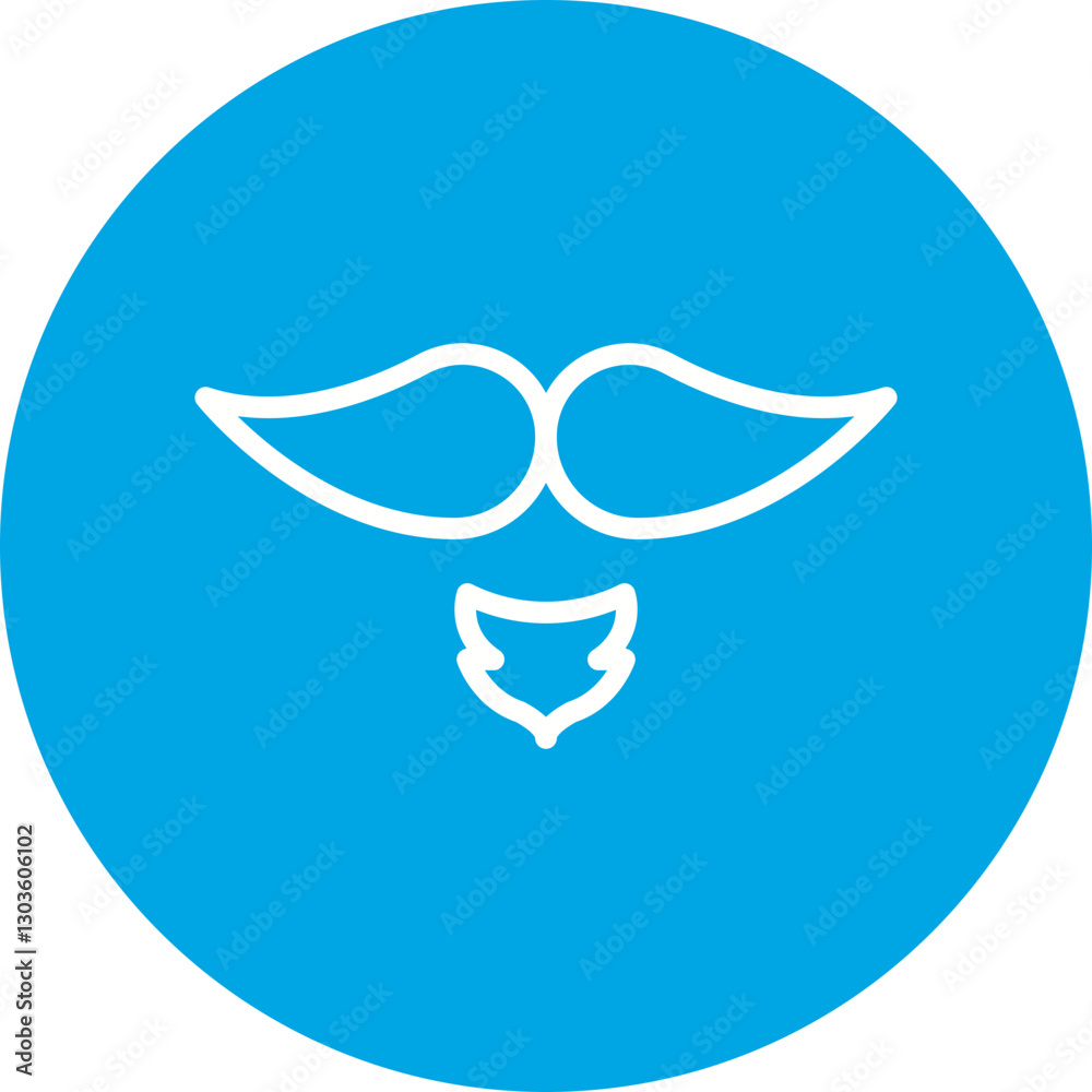 Beard and Moustache I single vector icon illustration Beard and Moustache I single vector icon illustration