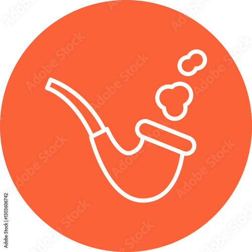 Smoking Pipe single vector icon illustration