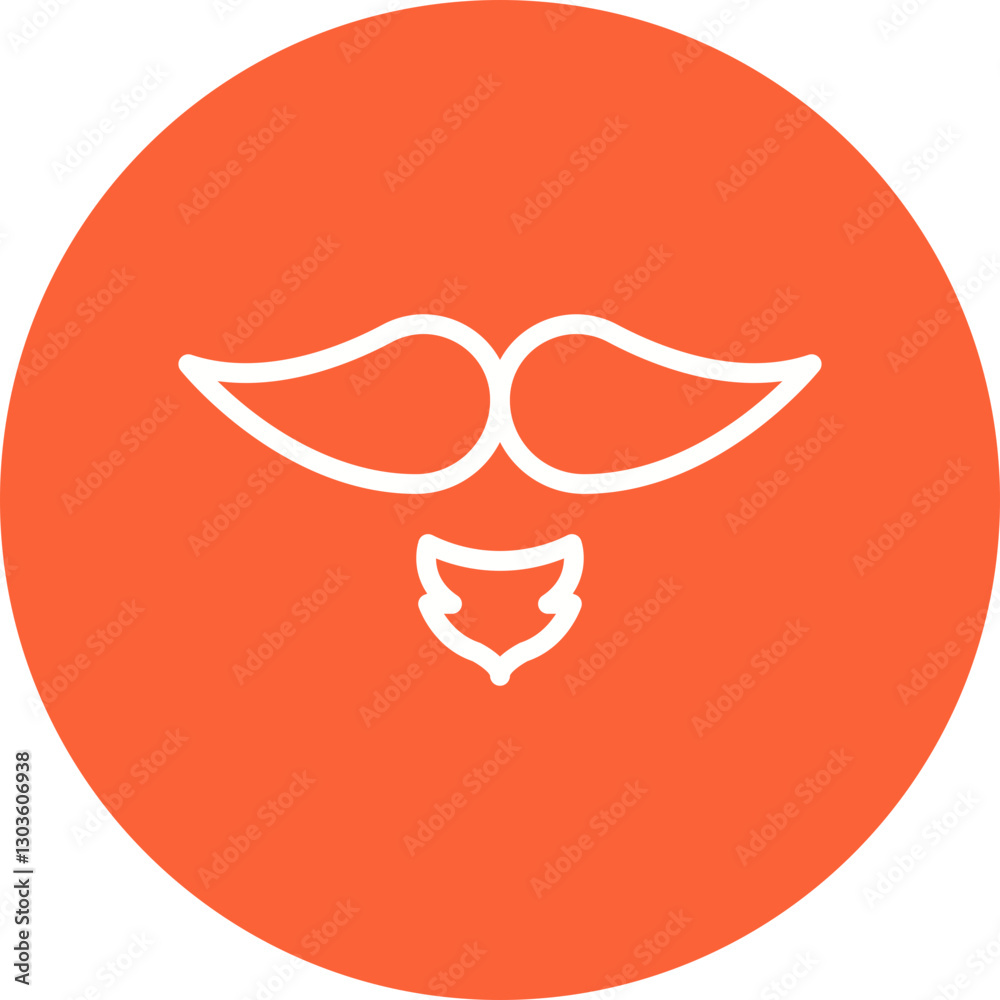 Beard and Moustache I single vector icon illustration Beard and Moustache I single vector icon illustration