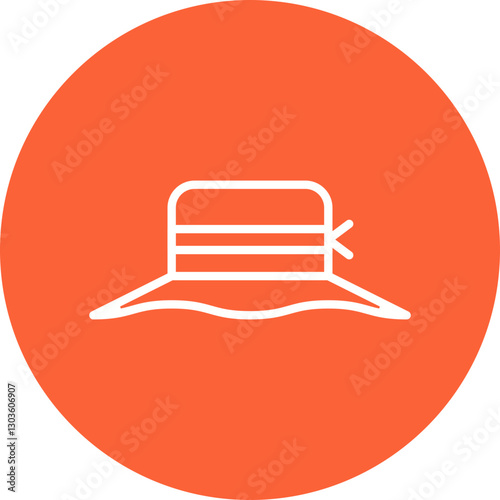 Women's Hat single vector icon illustration