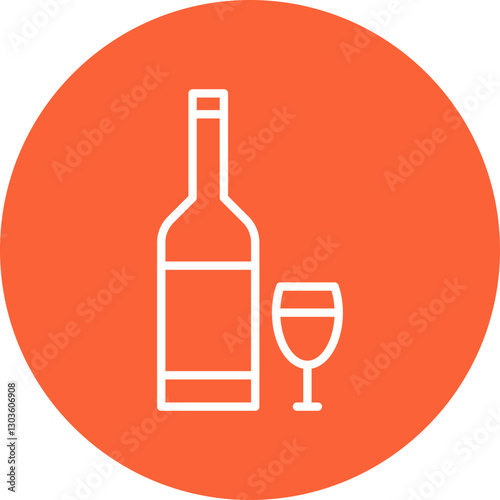 Alcohol single vector icon illustration