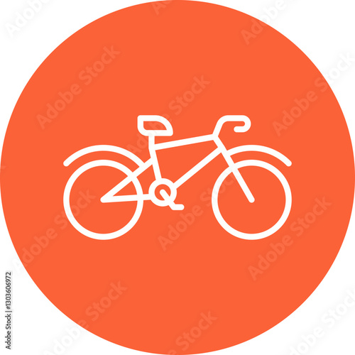 Bicycle I single vector icon illustration