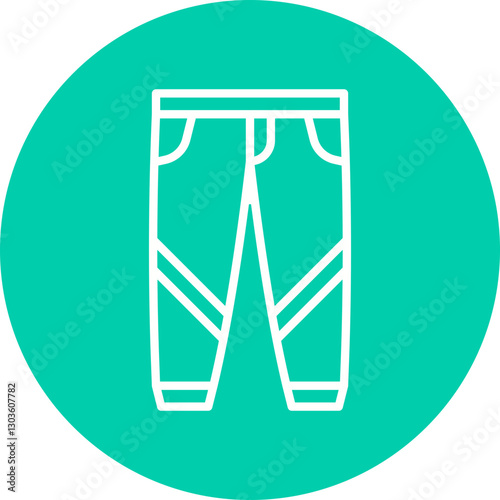 Trousers single vector icon illustration