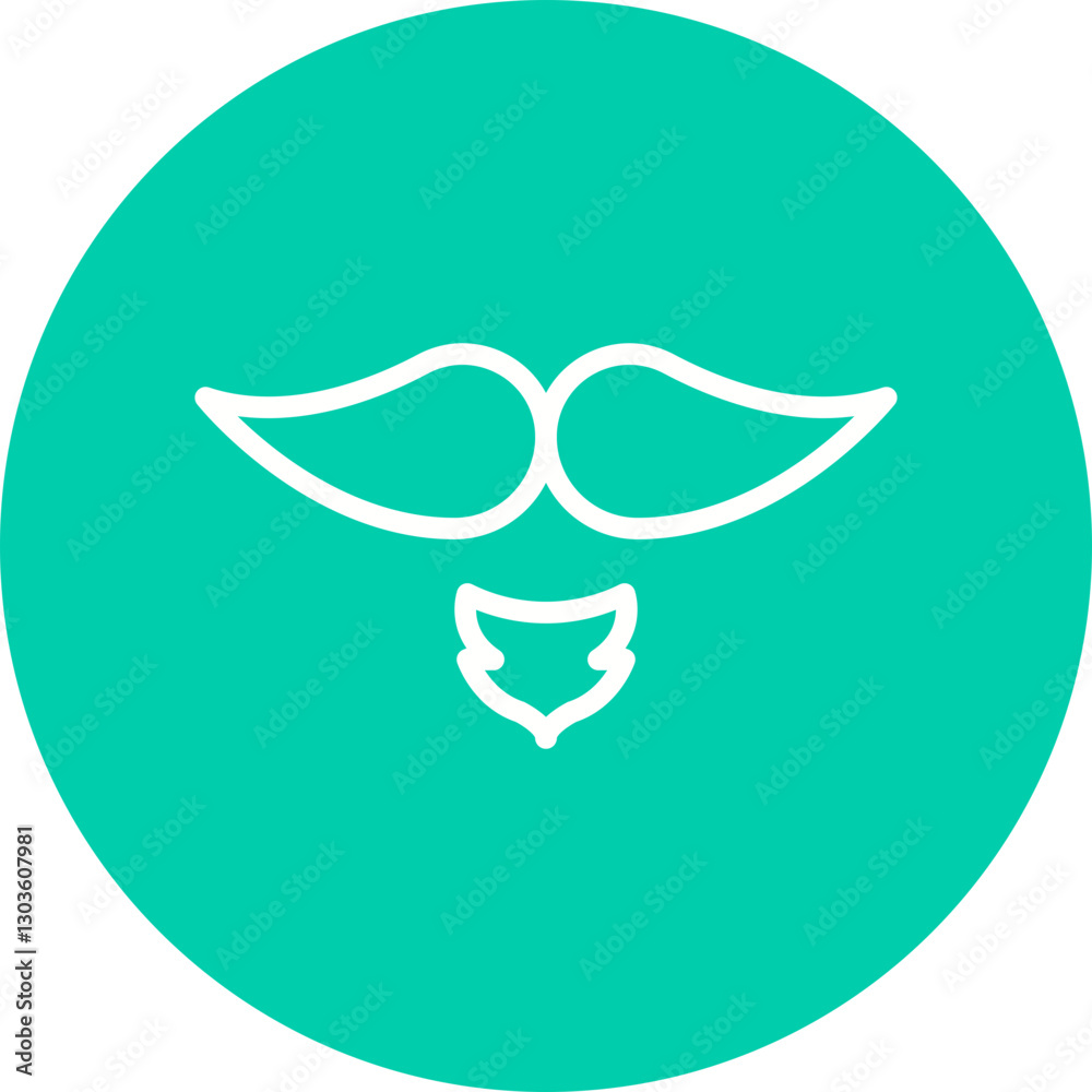 Beard and Moustache I single vector icon illustration Beard and Moustache I single vector icon illustration