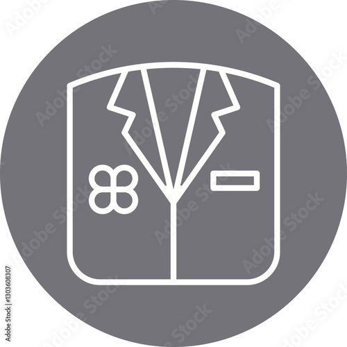 Suit single vector icon illustration