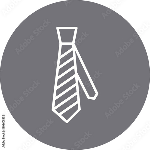 Tie single vector icon illustration