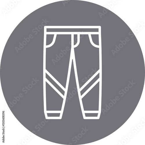 Trousers single vector icon illustration
