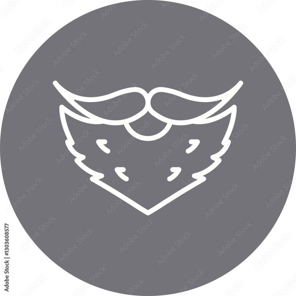 Beard and Moustache II single vector icon illustration Beard and Moustache II single vector icon illustration