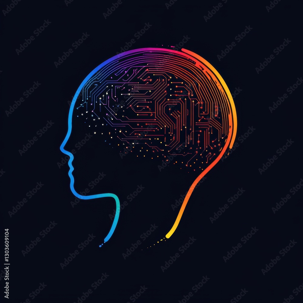 Obraz premium Ai logo in digital innovations design