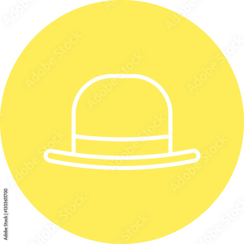 Hat I single vector icon illustration