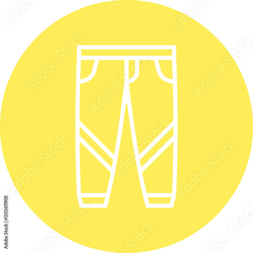 Trousers single vector icon illustration