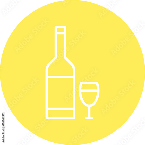 Alcohol single vector icon illustration