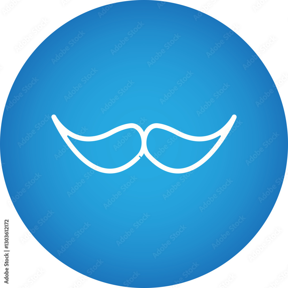 Moustache II single vector icon illustration Moustache II single vector icon illustration