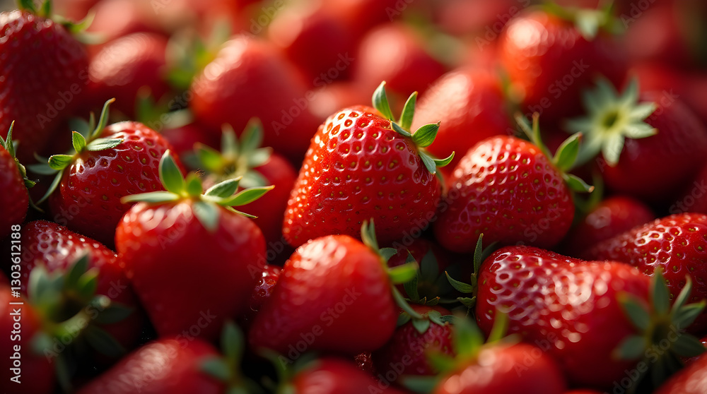 Abundance of Vibrant Red Strawberries Fresh Juicy Ripe Fruit Close-Up Photo Abundance of Vibrant Red Strawberries Fresh Juicy Ripe Fruit Close-Up Photo
