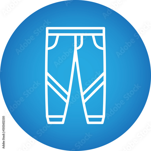 Trousers single vector icon illustration
