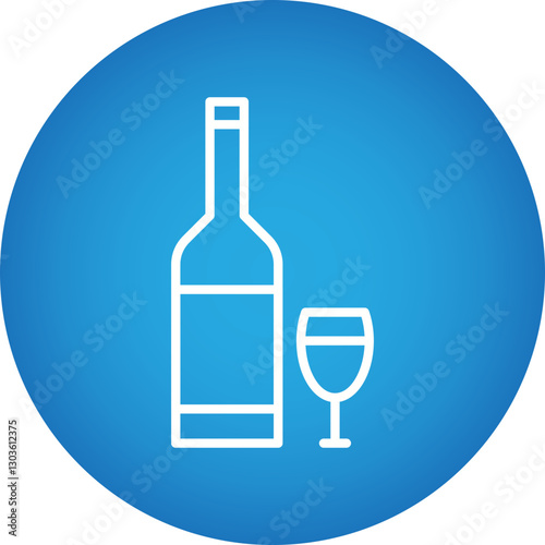 Alcohol single vector icon illustration