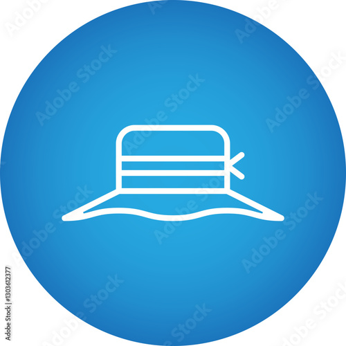 Women's Hat single vector icon illustration
