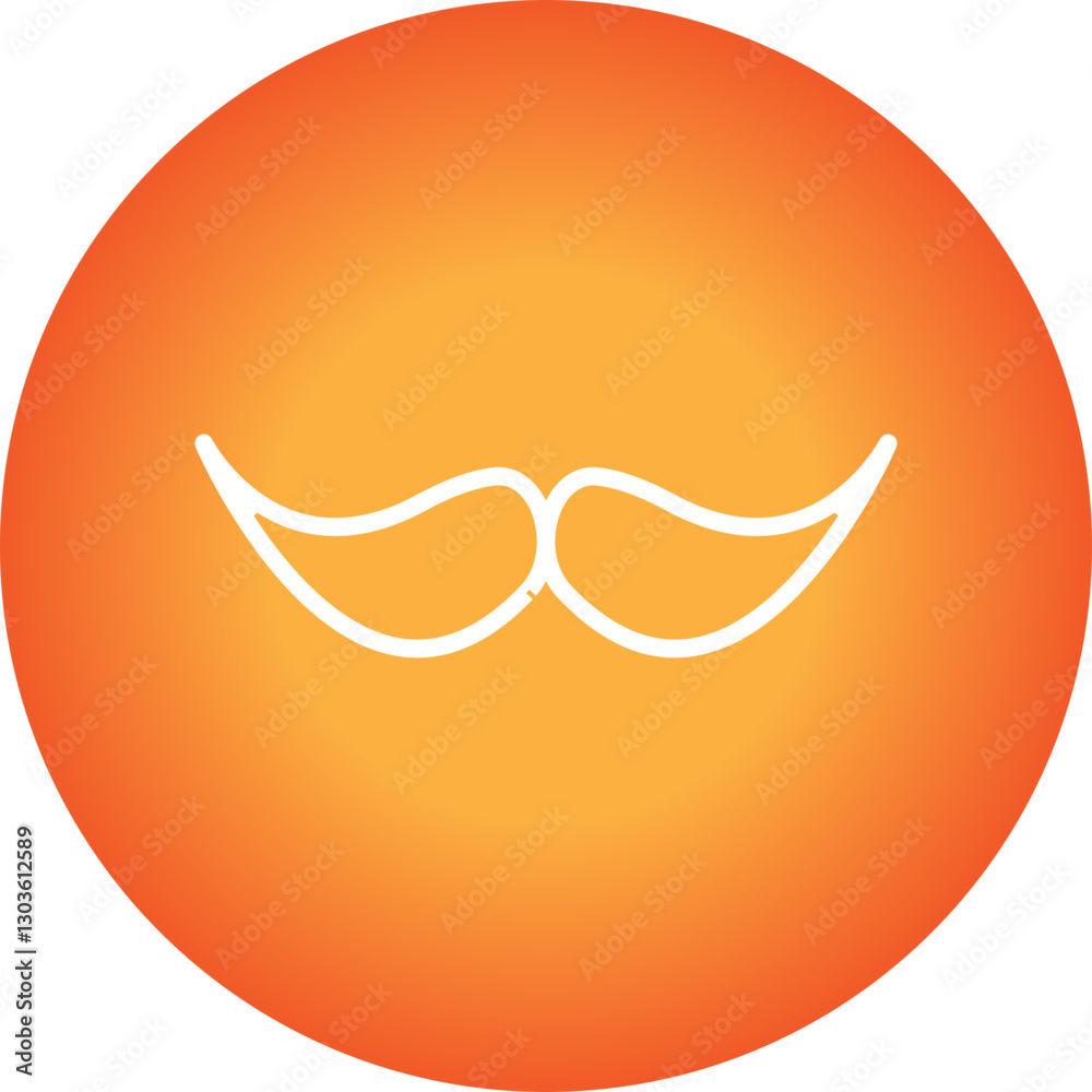 Moustache II single vector icon illustration Moustache II single vector icon illustration